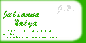 julianna malya business card